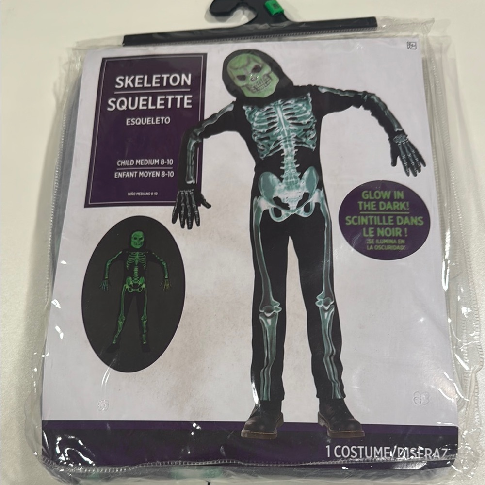 Glow-in-the-Dark Skeleton Costume for Kids